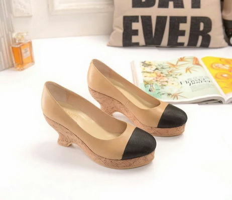 CHANEL Shallow mouth Block heel Shoes Women--036